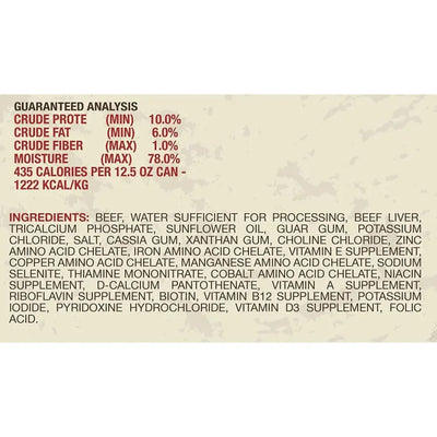 Dave's Pet Food™ 95% Premium Meat™ Grain Free Beef & Beef Liver Dog Food 13 Oz x 12 Count Dave's Pet Food