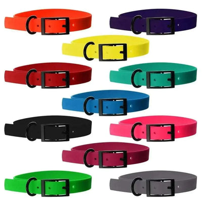 Dogline Biothane Waterproof Dog Collar Strong Coated Nylon Webbing with Black Hardware Odor- Proof Dogline WP