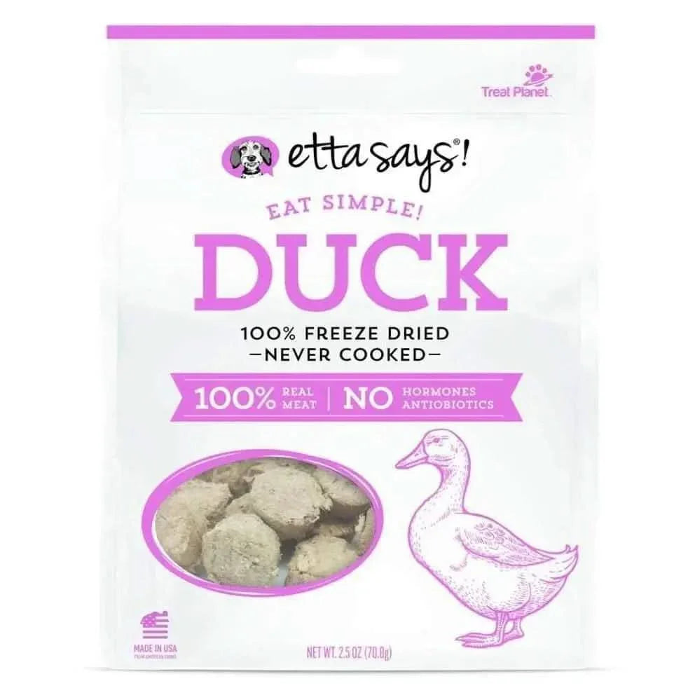 Etta Says! Eat Simple 100% Freeze Dried Duck Dog Treats 2.5 oz Etta Says
