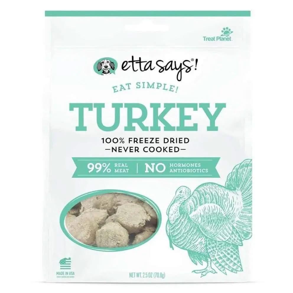 Etta Says! Eat Simple 100% Freeze Dried Turkey Dog Treats 2.5 oz Etta Says