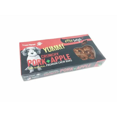 Etta Says! Premium Crunchy Bars Pork & Apple Dog Treats Etta Says
