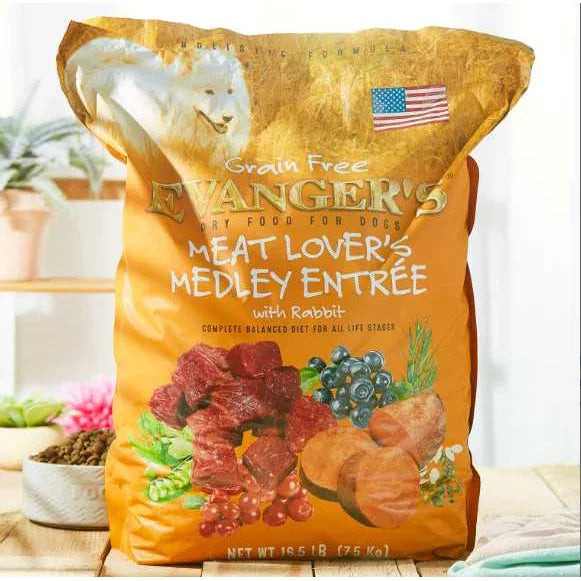 Evanger's Grain-Free Meat Lovers Medley With Rabbit Dog Dry Food Evanger's