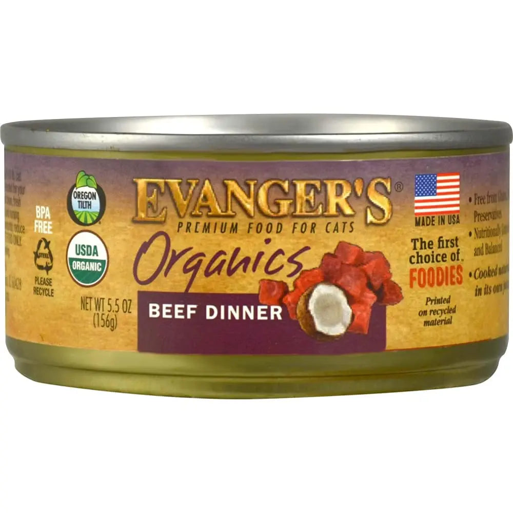 Evanger s Organics Beef Dinner Grain Free Canned Cat Food