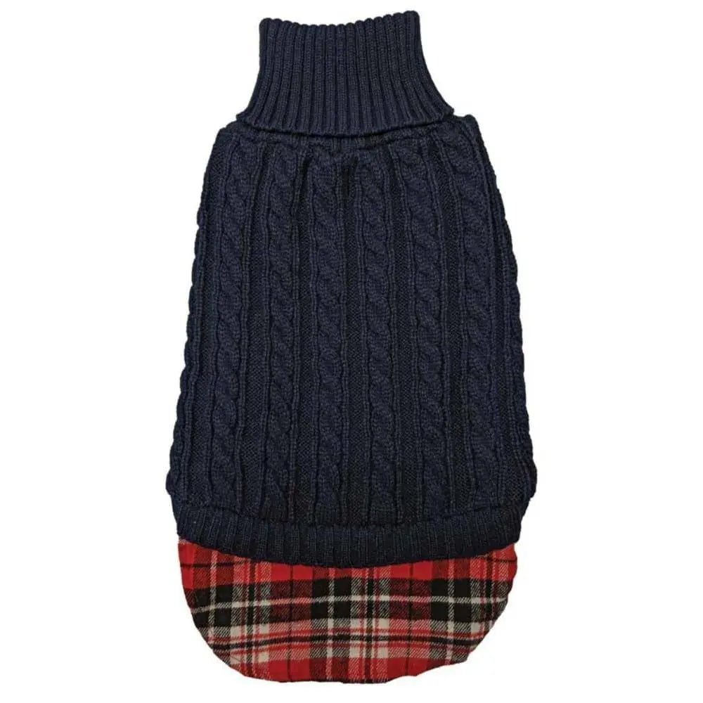 Fashion Pet Un-Tucked Cable Dog Sweater Navy 1ea/Extra-Large – Talis Us