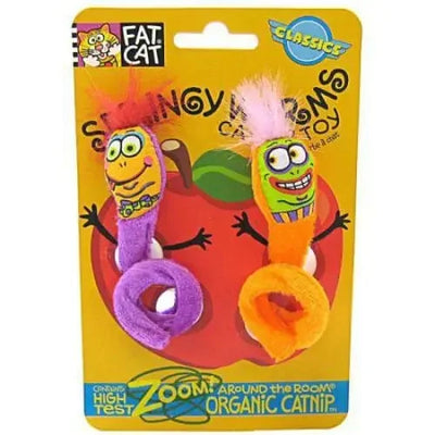 Fat Cat Springy Worm Catnip Toy - Assorted Fat Cat