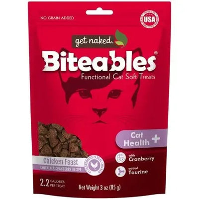 Get Naked Cat Health Biteables Soft Cat Treats Chicken Feast Flavor Get Naked