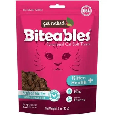 Get Naked Kitten Health Biteables Seafood Medley Flavor 3 oz Get Naked