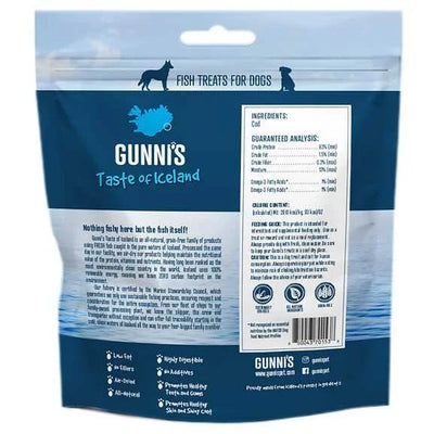 Gunni's Taste of Iceland Omega Rich Cod Wafers Dog Treats 5.0oz Gunni's Taste of Iceland