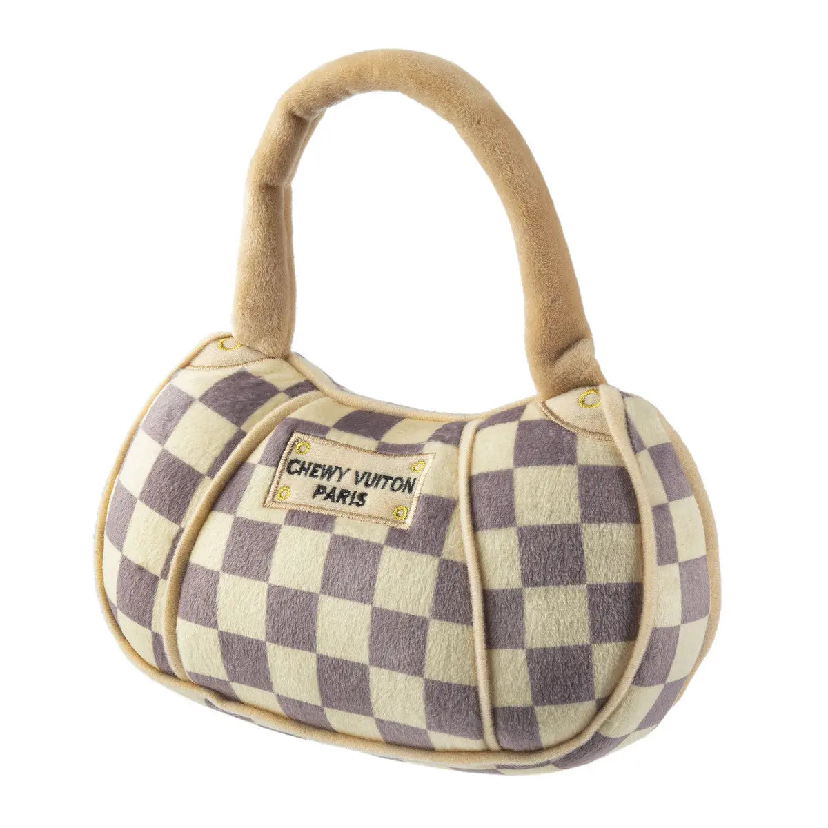 Haute Diggity Dog Checker Chewy Vuiton Handbag Plush Dog Toy