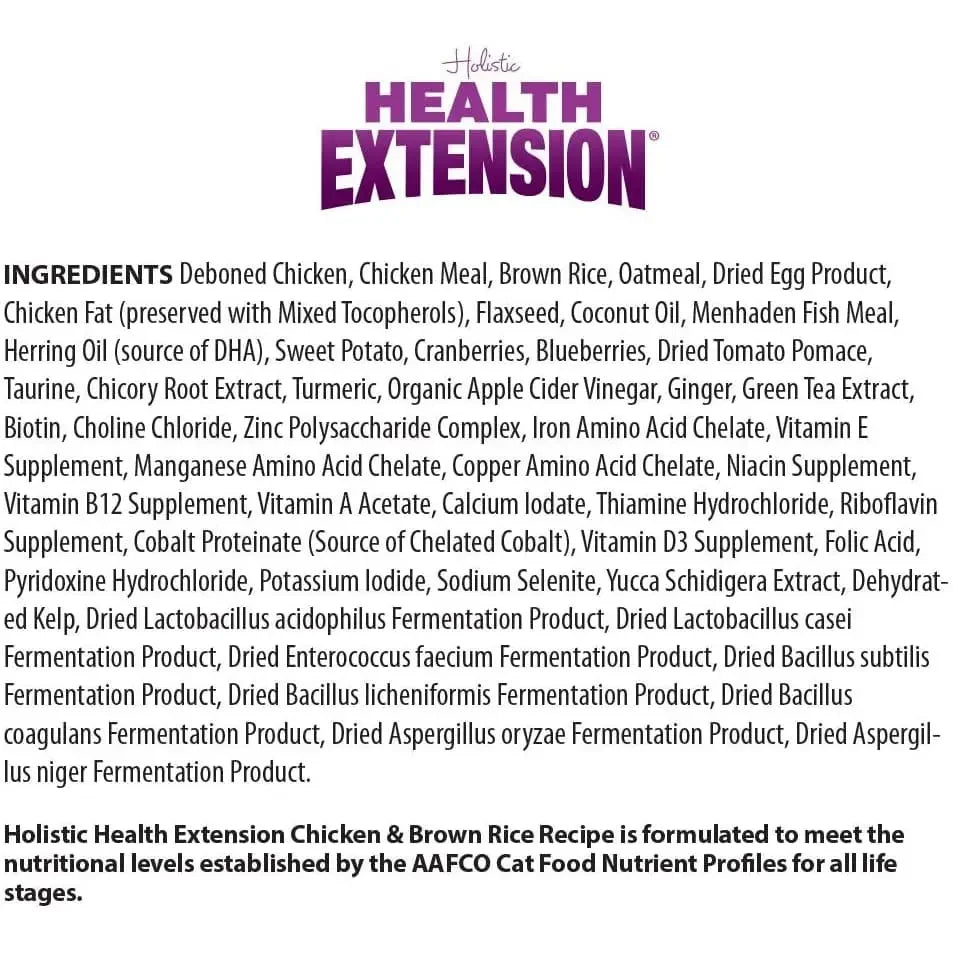 Health Extension Premium Kitten Chicken & Brown Rice Recipe Dry Cat Food Health Extension