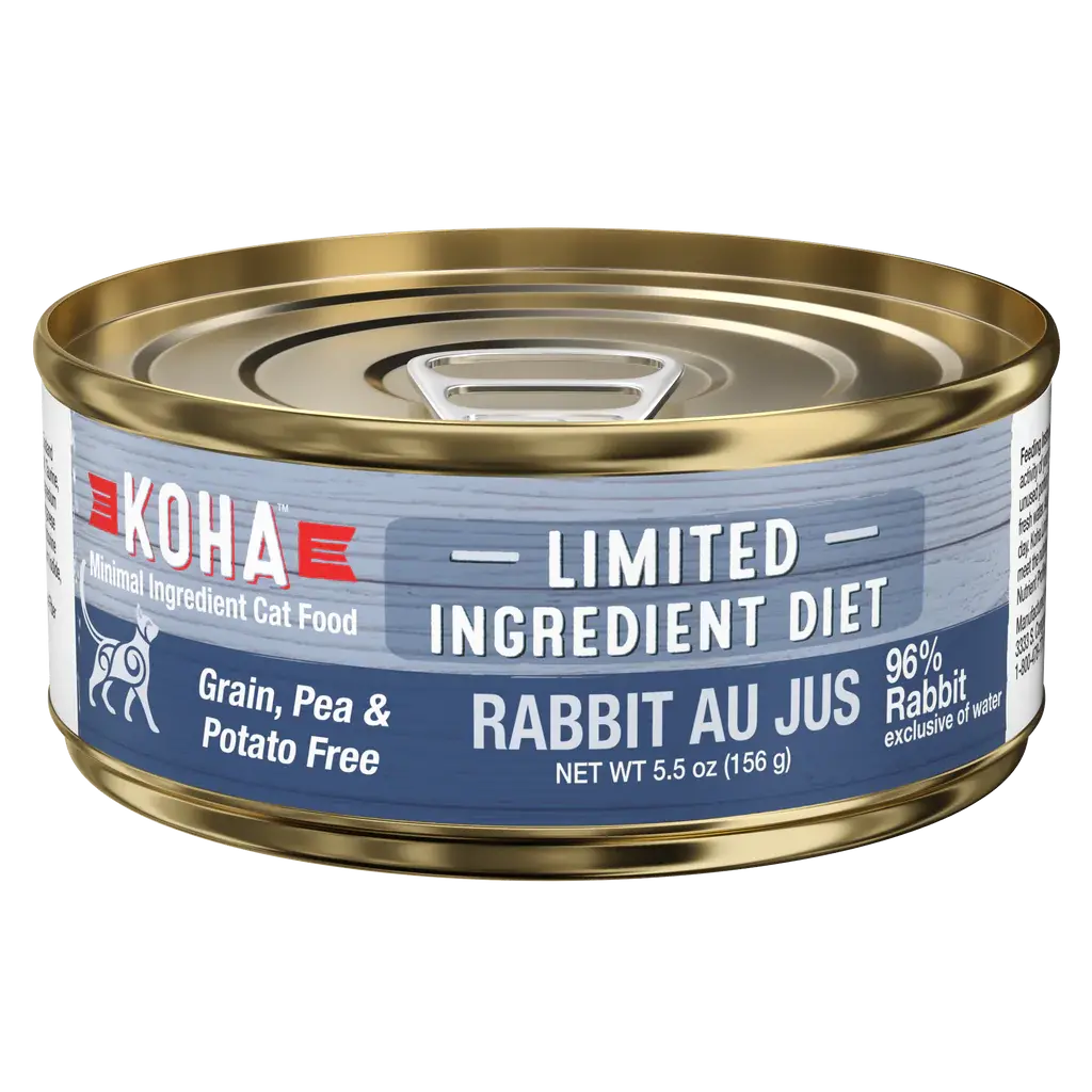 KOHA Limited Ingredient Diet Rabbit Au Jus Wet Cat Food 3oz Cans Case of 24 KOHA