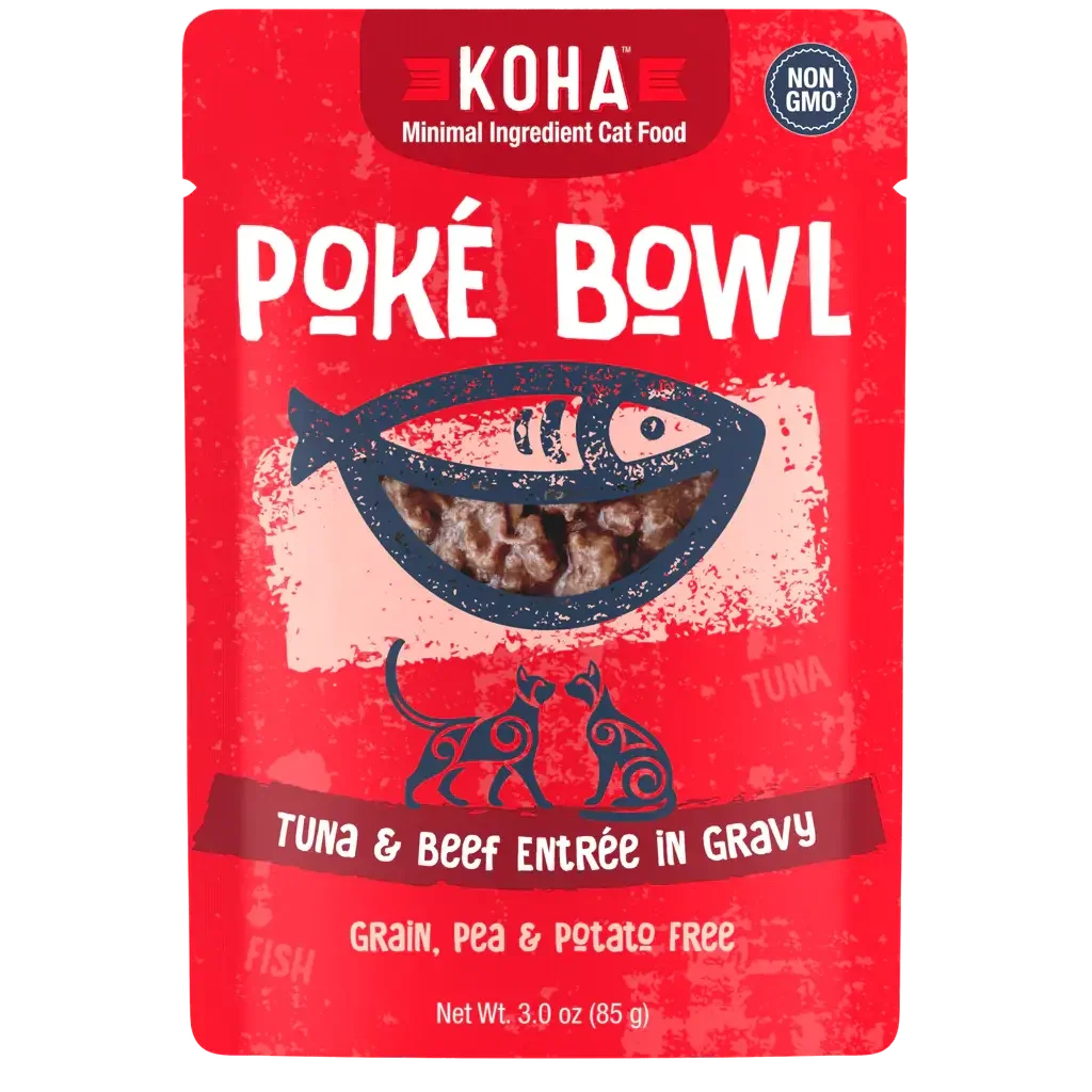 KOHA Poké Bowl Tuna & Beef Entrée in Gravy for Cats KOHA