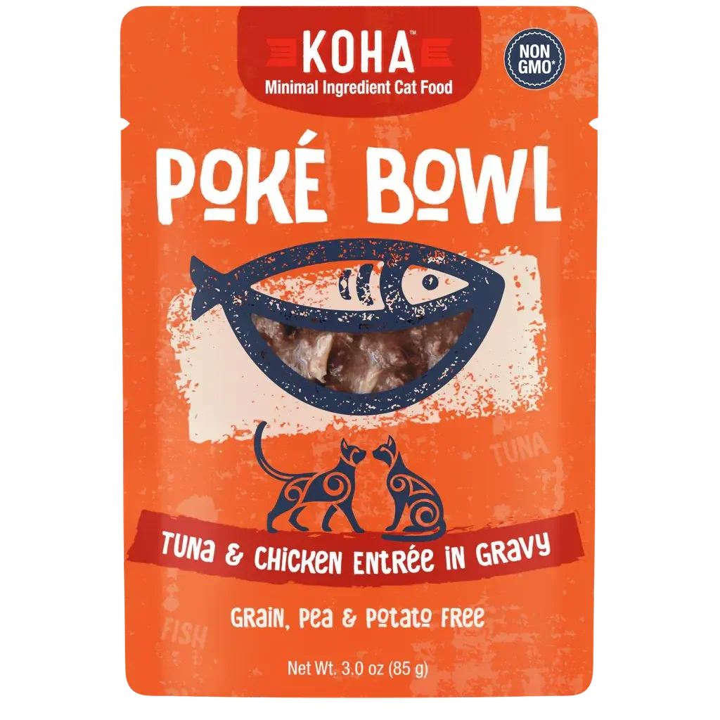 KOHA Poké Bowl Tuna & Chicken Entrée in Gravy for Cats KOHA