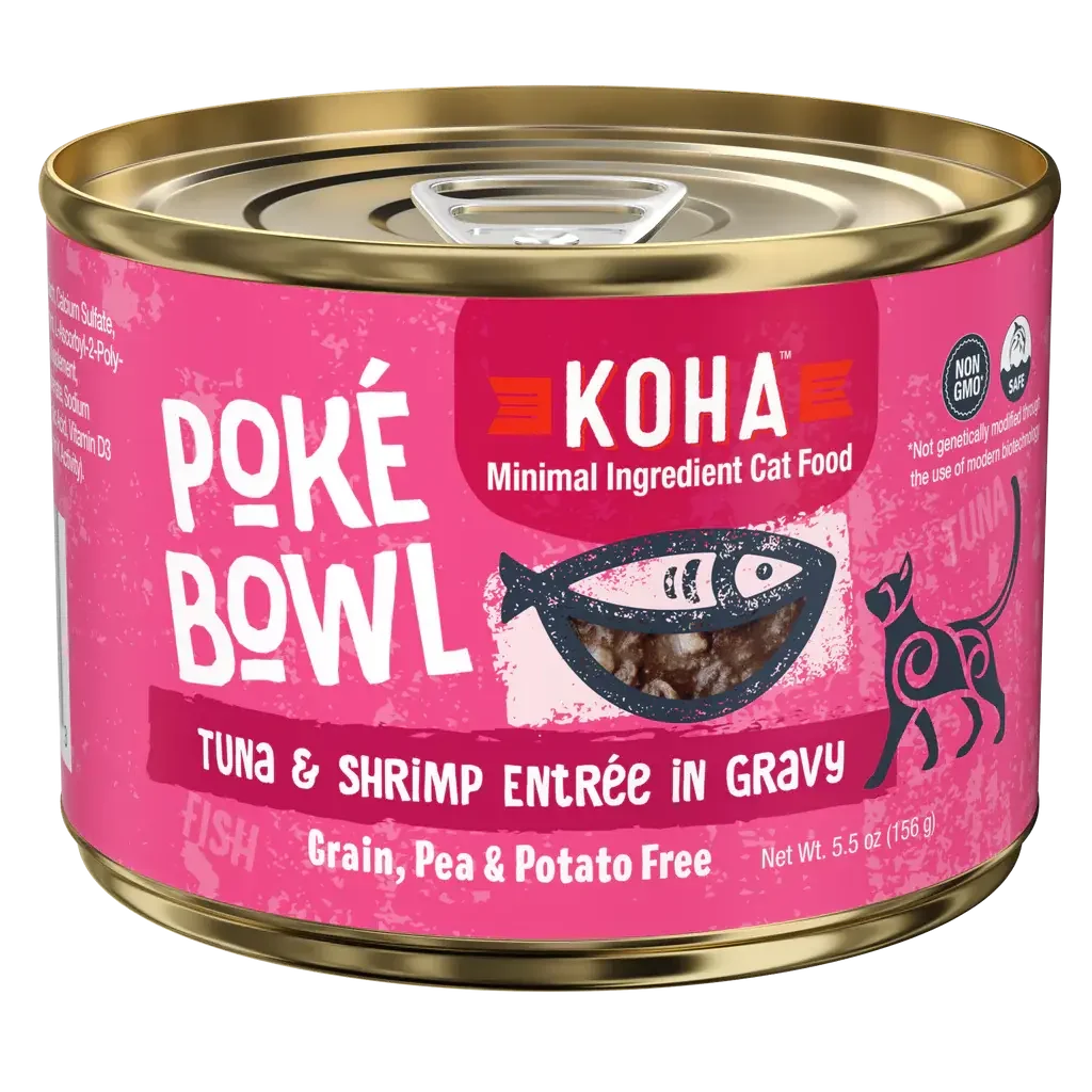 KOHA Poké Bowl Tuna & Shrimp Entrée in Gravy for Cats KOHA