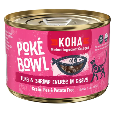 KOHA Poké Bowl Tuna & Shrimp Entrée in Gravy for Cats KOHA