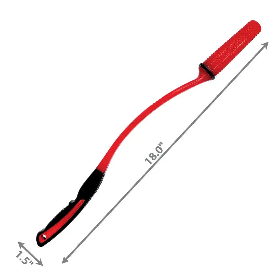 Close-up of the handle on the KONG Signature Ball Thrower, showcasing the ergonomic grip design