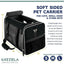 Katziela Deluxe Quilted Airline Approved Pet Dog & Cat Carrier for Airplane Travel Katziela
