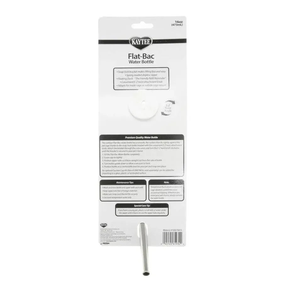 Kaytee Flat-Bac Water Bottle Clear Kaytee® CPD