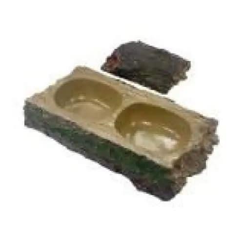 Komodo Forest Dual Feeder Bowl Brown 1ea Komodo