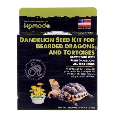 Komodo Grow Your Own Dandelion Seed Kit for Bearded Dragon & Tortoise Komodo
