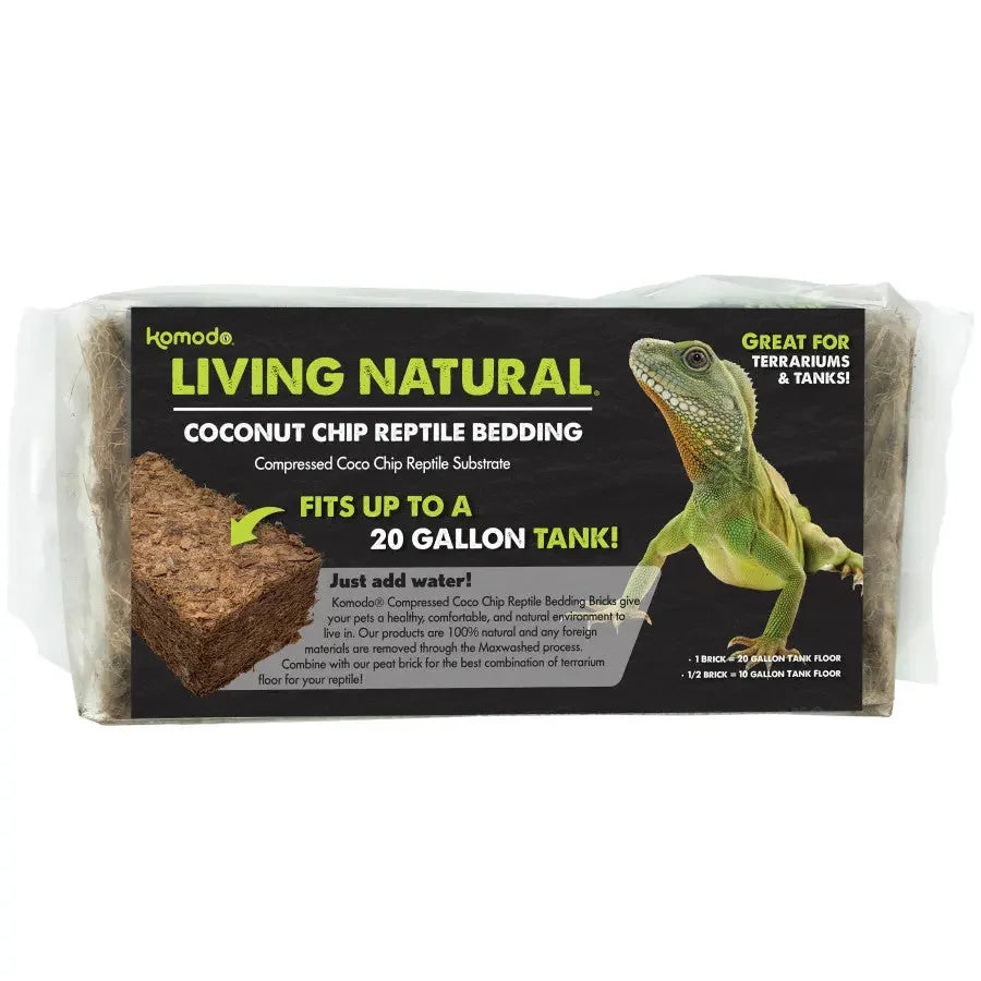 Komodo Living Natural Coconut Chip Reptile Bedding Brick Komodo