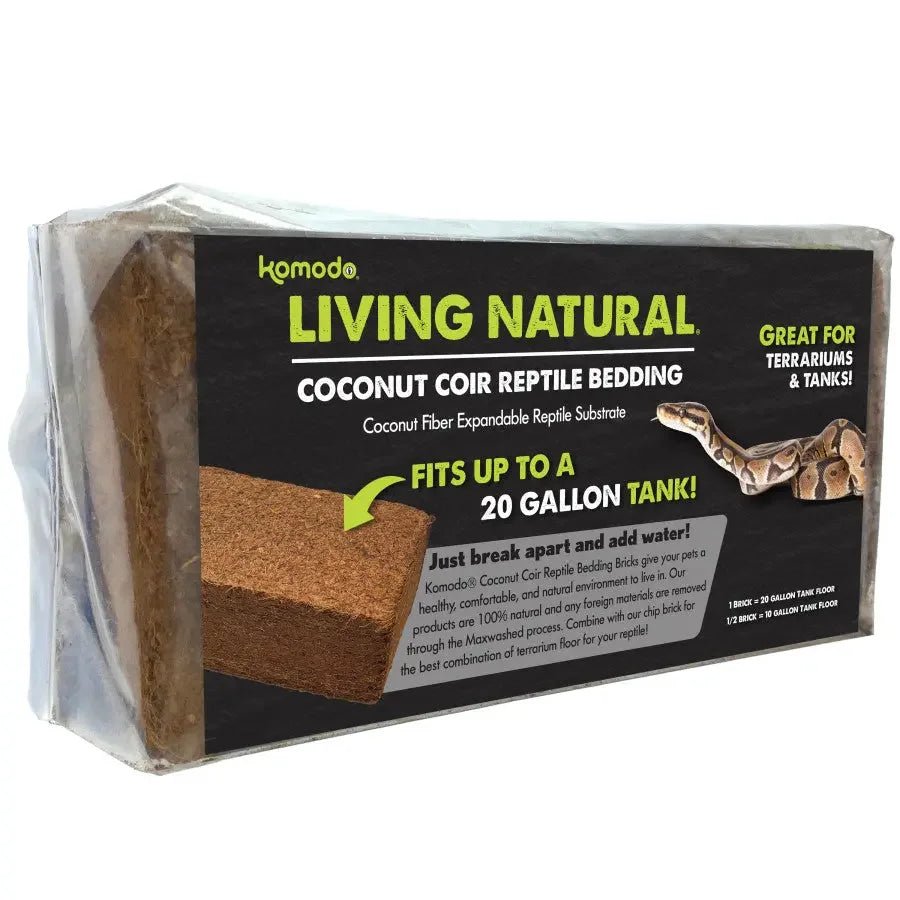 Komodo Living Natural Coconut Coir Reptile Bedding Brick Komodo