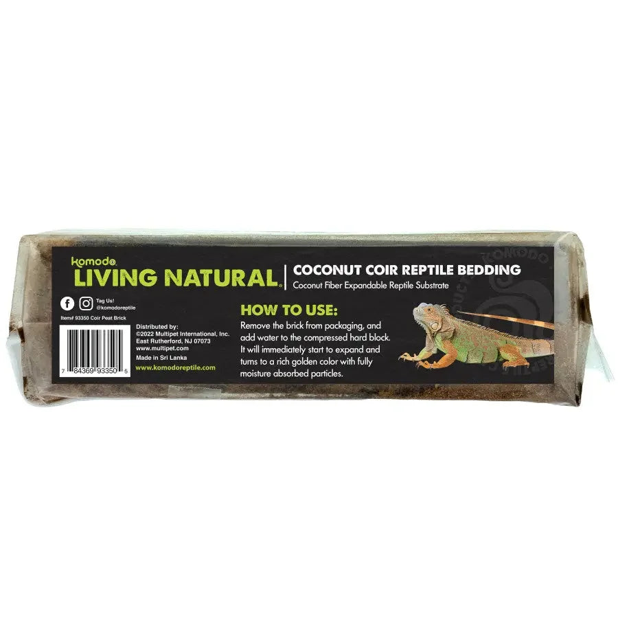 Komodo Living Natural Coconut Coir Reptile Bedding Brick Komodo