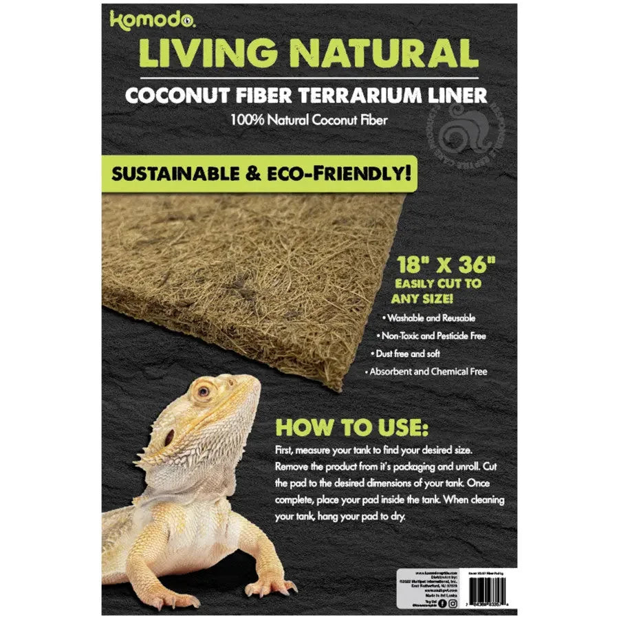 Komodo Living Natural Coconut Fiber Terrarium Liner Komodo