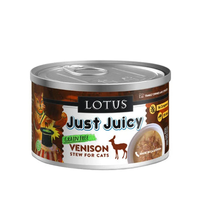 Lotus Just Juicy Venison Stew Grain-Free Canned Cat Food Lotus