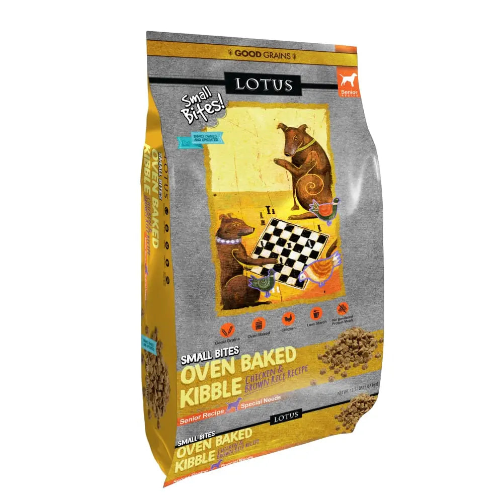 Lotus Oven-Baked Senior Small Bites Recipe Dry Dog Food Lotus