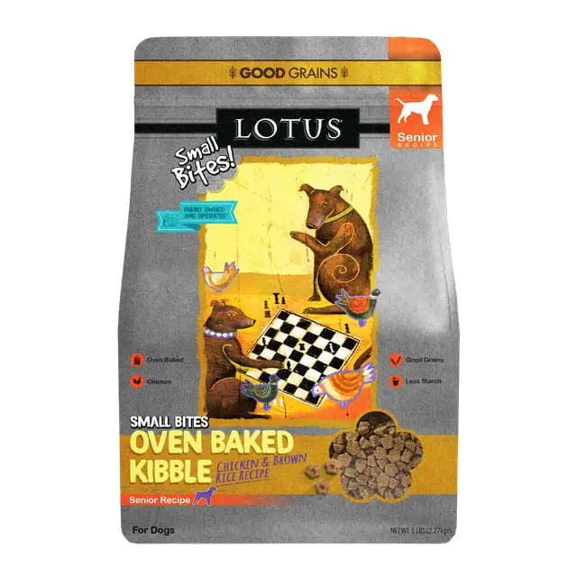 Lotus Oven-Baked Senior Small Bites Recipe Dry Dog Food Lotus