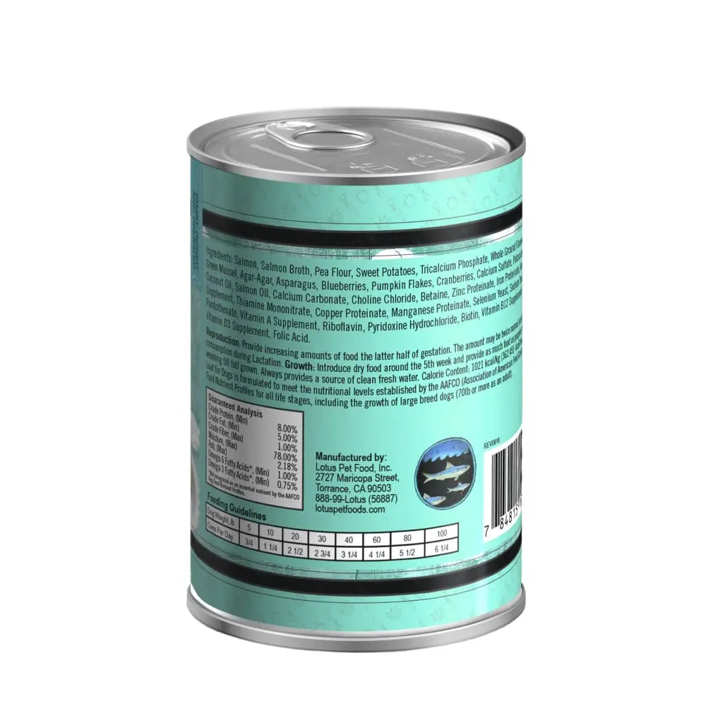 Lotus Salmon Loaf Grain-Free Canned Dog Food 12/12.5oz Lotus