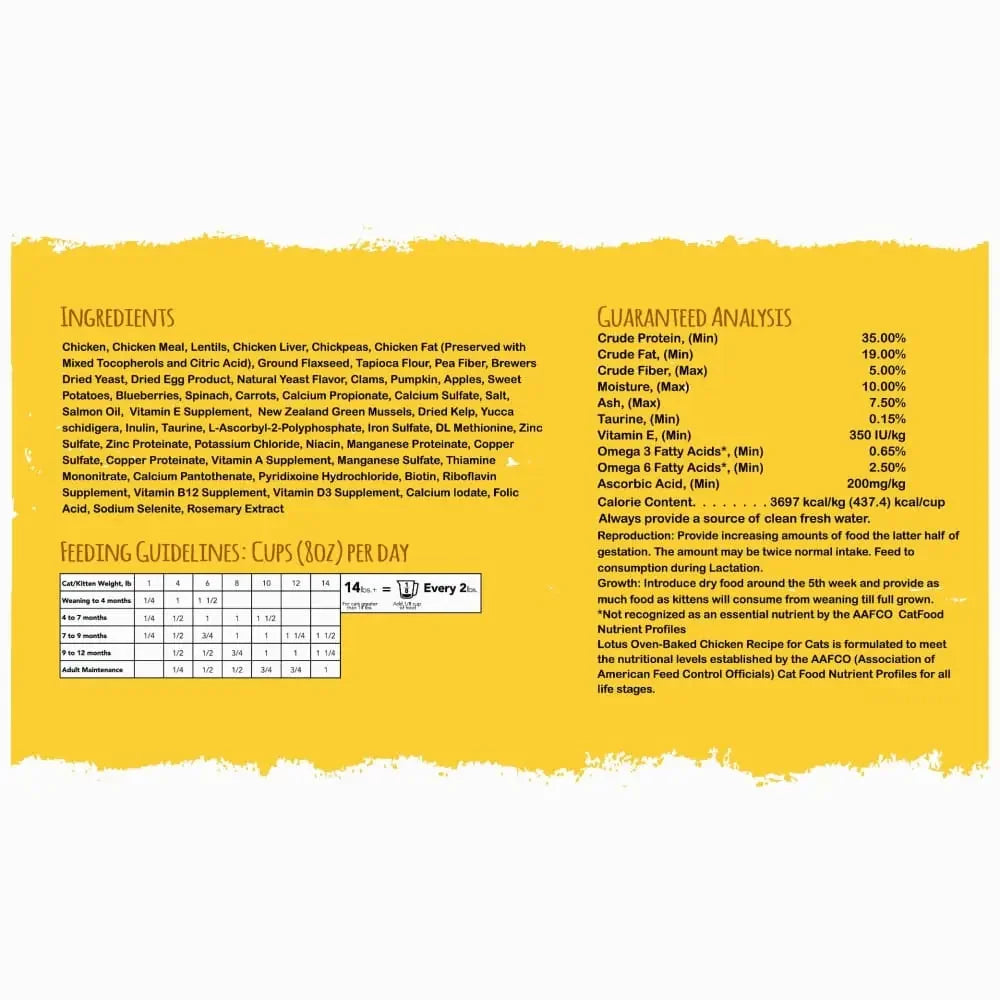 Lotus Wholesome Chicken Grain-Free Recipe Dry Cat Food Lotus