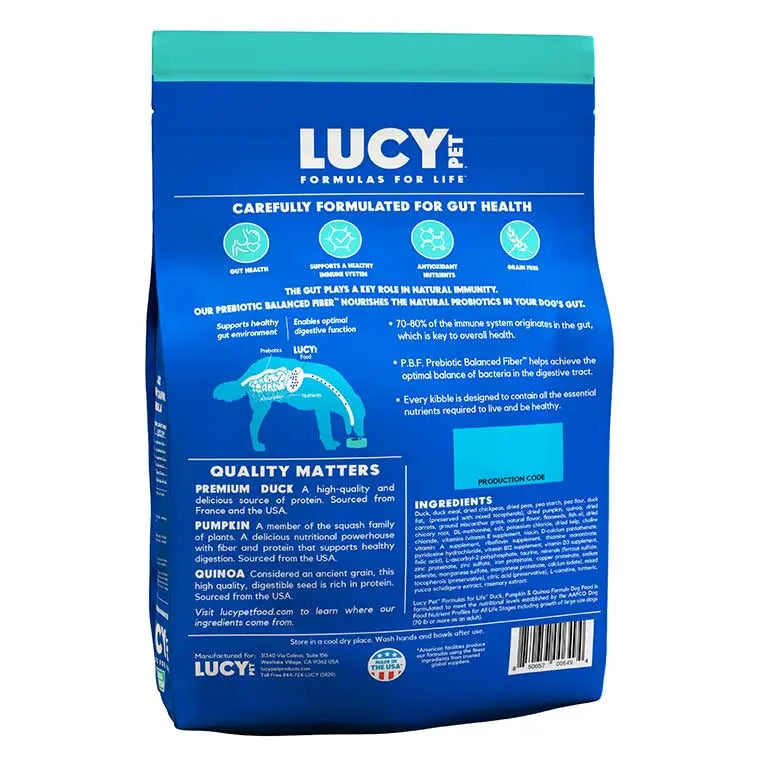 Lucy Pet Products Formula for Life L.I.D. Dry Dog Food Duck, Pumpkin & Quinoa Lucy Pet Products