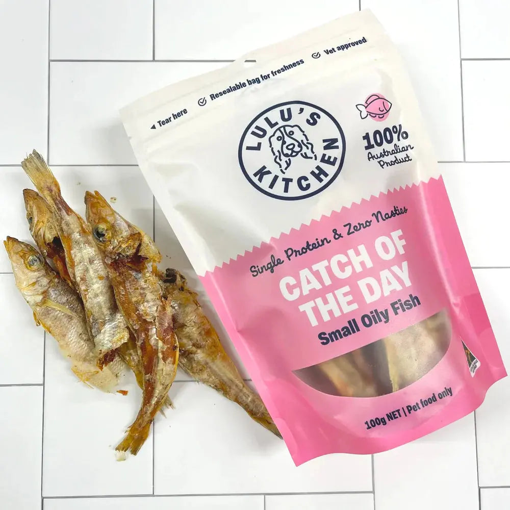 Lulu's Kitchen Catch Of The Day Small Oily Fish Dog Treats Lulu's Kitchen
