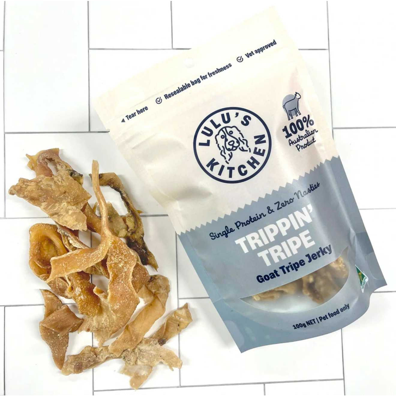 Lulu's Kitchen Trippn Tripe - Goat Tripe Dog Treats Lulu's Kitchen