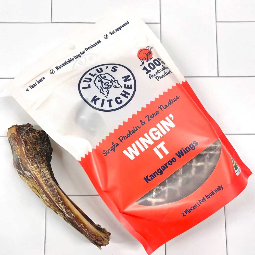 Lulu's Kitchen Wingn It - Kangaroo Wings Dog Treats 2 Pack Lulu's Kitchen