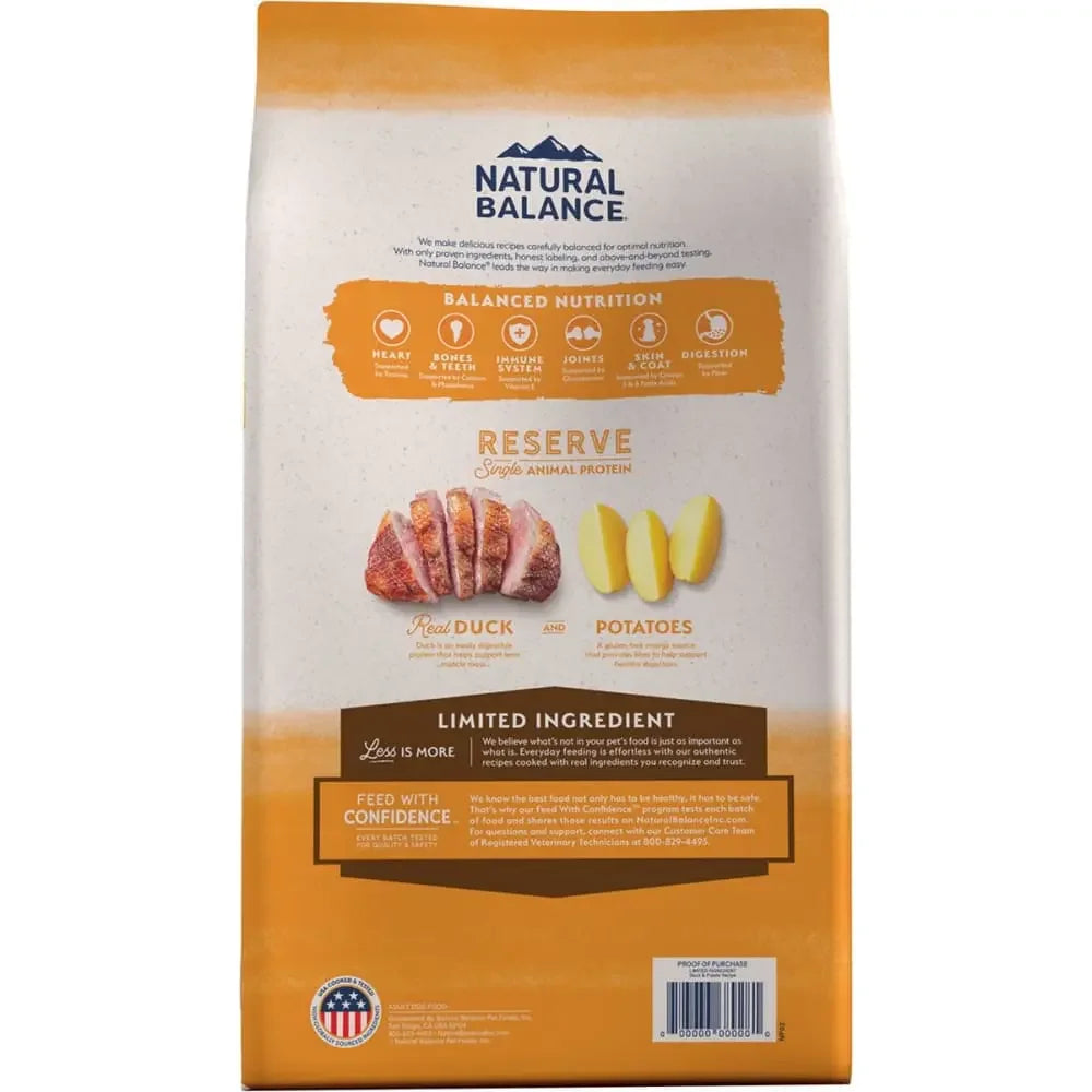 Natural Balance Pet Foods L.I.D Reserve Grain-Free Dry Puppy Food Duck & Potato, 22 lb Natural Balance