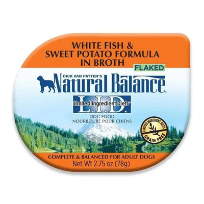 Natural Balance Pet Foods L.I.D White Fish & Sweet Potato in Broth Dog Food 24ea/2.75 oz, 24 pk Natural Balance CPD