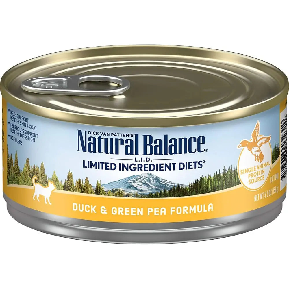 Natural Balance Pet Foods L.I.D. Indoor Wet Cat Food Duck 24ea 5.5 oz Talis Us