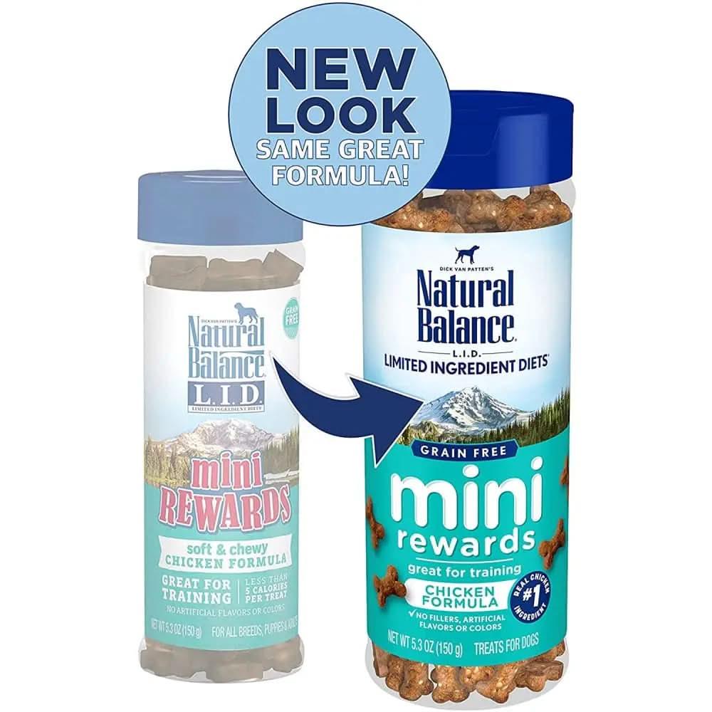 Natural Balance Pet Foods LID Mini Rewards Soft & Chewy Chicken Dog Treats 5.3 oz Natural Balance CPD