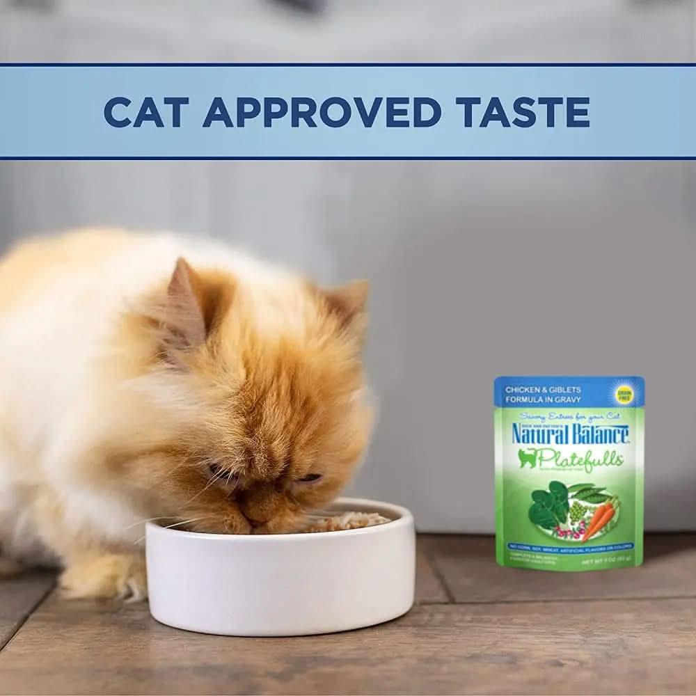 Natural Balance Pet Foods Platefulls Chicken & Giblets Formula in Gravy Cat Wet Food 3 oz, 24 pk Natural Balance CPD