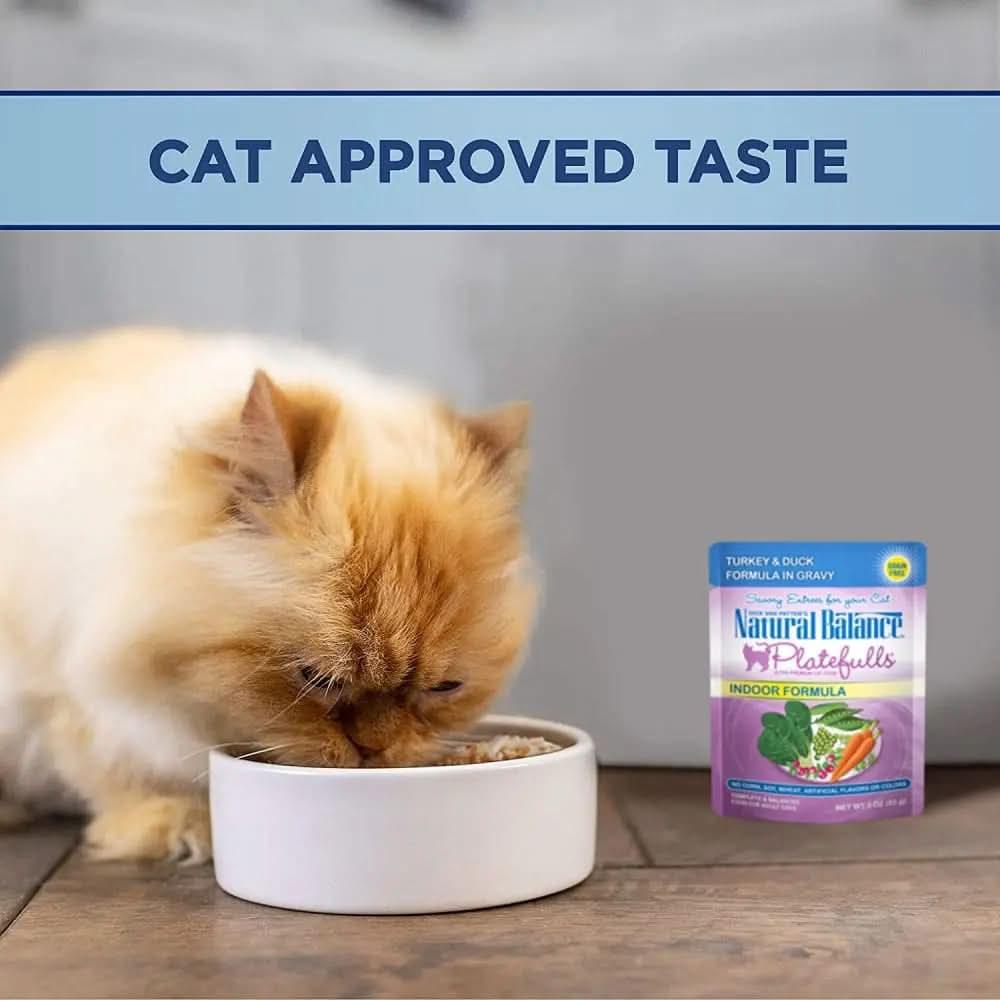 Natural Balance Pet Foods Platefulls Indoor Turkey & Duck Formula in Gravy Cat Wet Food Natural Balance CPD