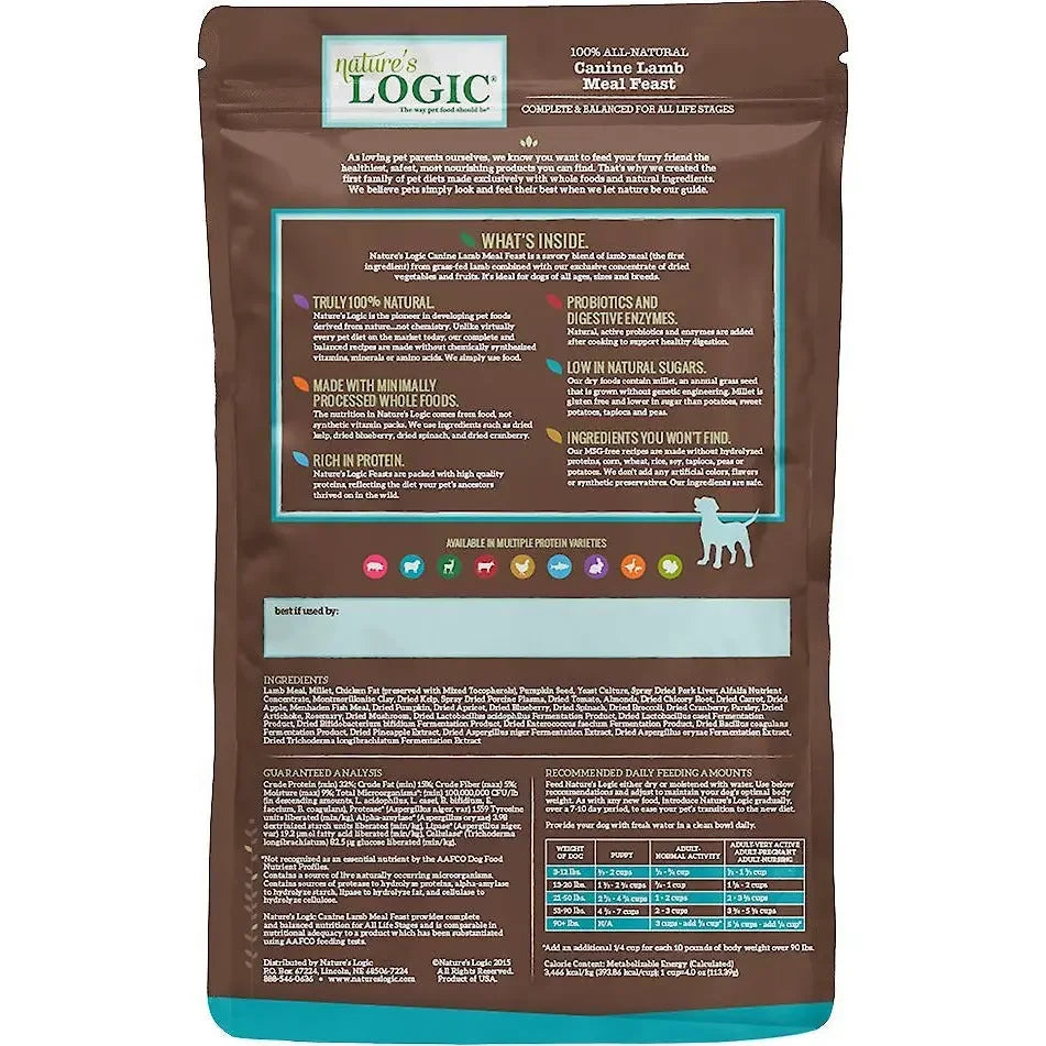 Nature's Logic Canine Lamb Meal Feast  Dry Dog Food Nature's Logic