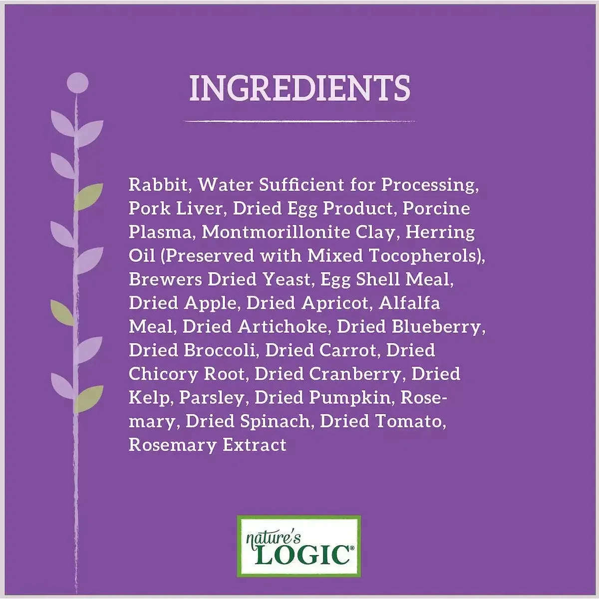 Nature's Logic Canine Rabbit Feast Grain-Free Canned Dog Food 13.2 oz case of 12 Nature's Logic