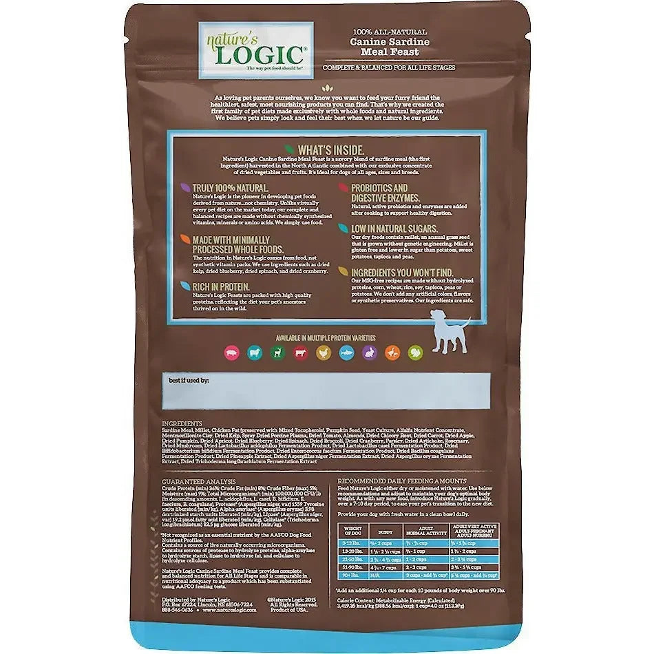 Nature's Logic Canine Sardine Meal Feast Dry Dog Food Nature's Logic