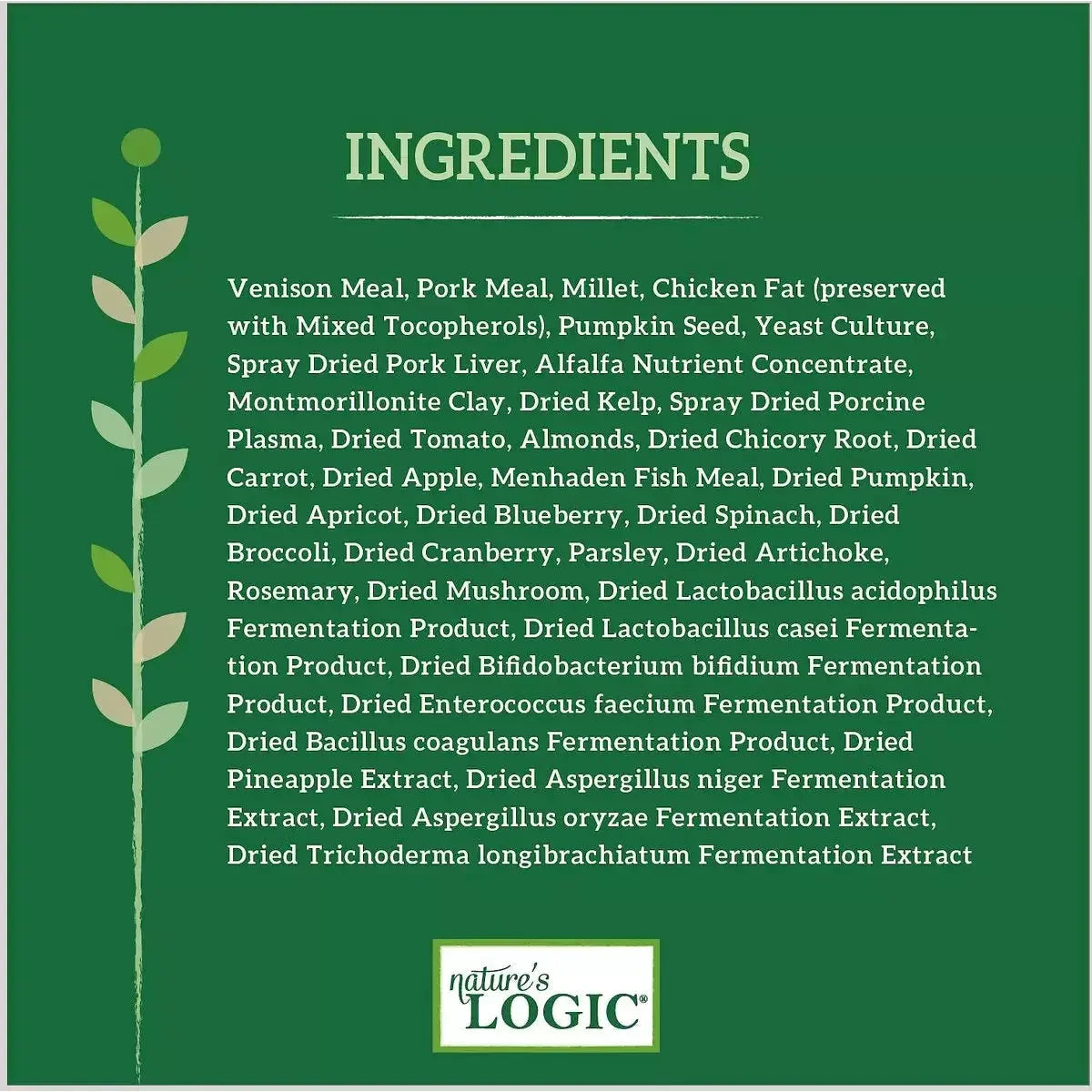 Nature's Logic Canine Venison Meal Feast Dry Dog Food Nature's Logic