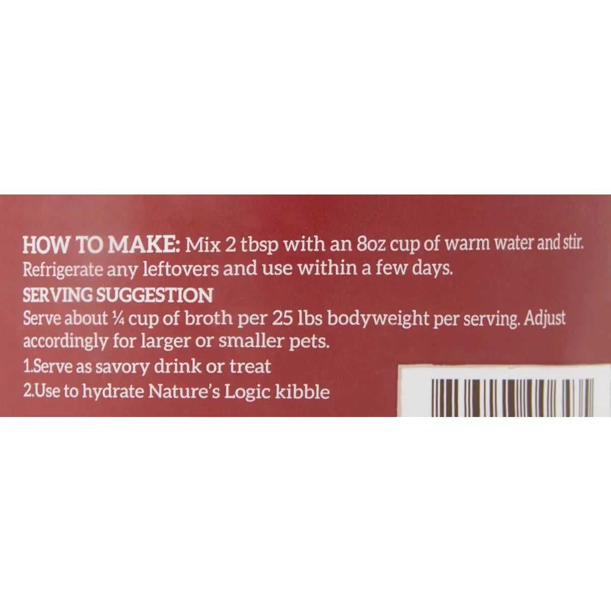 Nature's Logic Dehydrated Beef Bone Broth Dog & Cat Food Topper 6 oz Nature's Logic