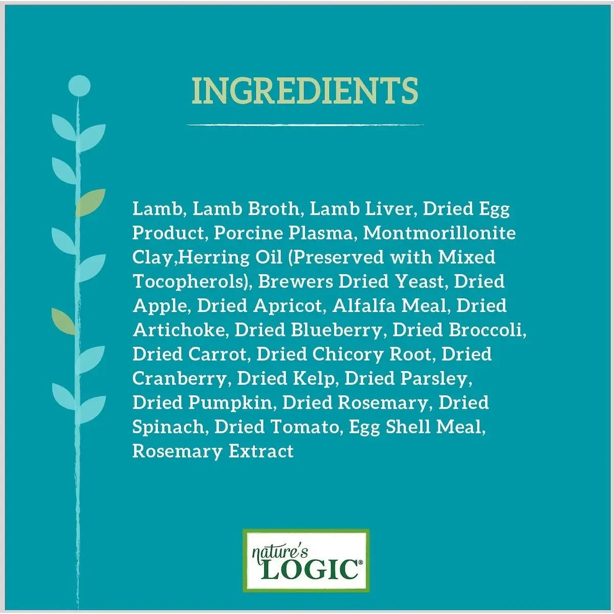 Nature's Logic Lamb Feast Grain-Free Canned Dog Food 13.2 oz case of 12 Nature's Logic