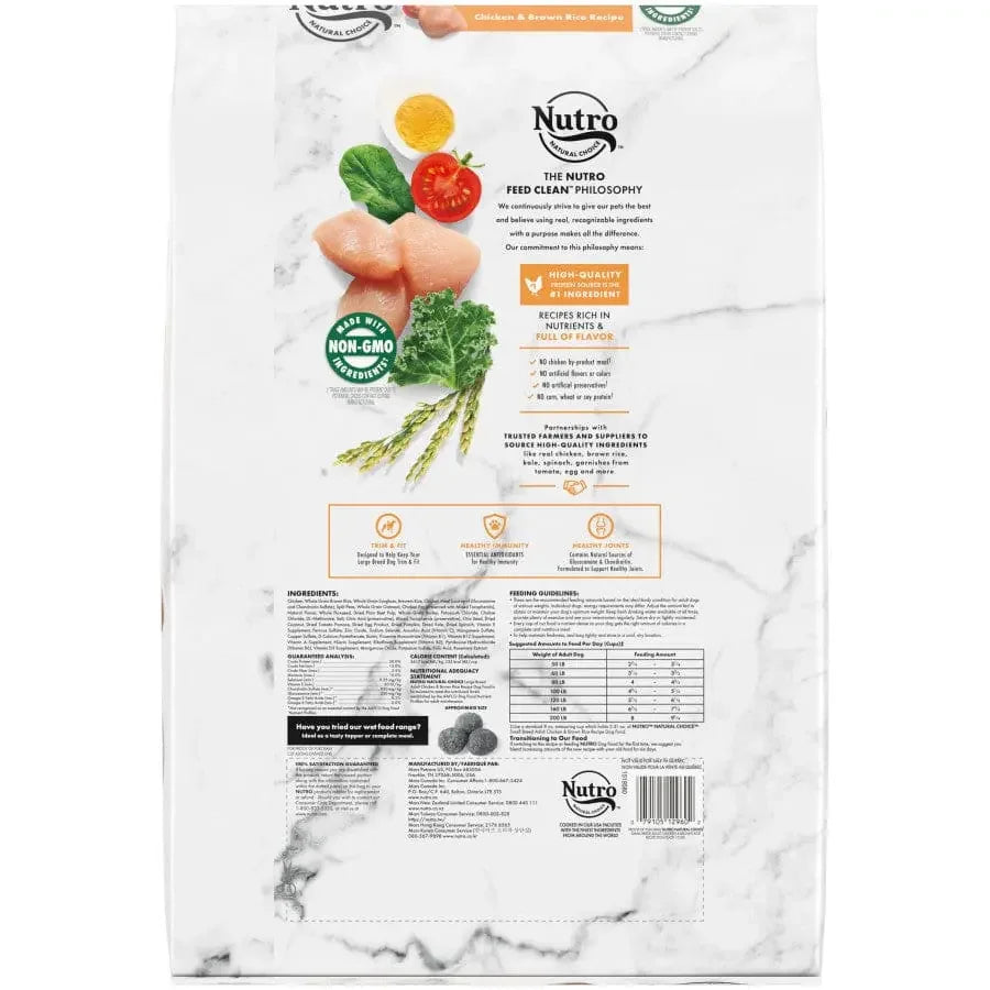 Nutro Products Natural Choice Large Breed Adult Dry Dog Food Chicken & Brown Rice Nutro